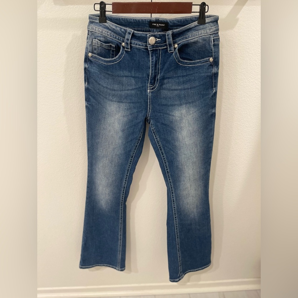 Fire and Rain Y2K jeans with embellished pockets size 13